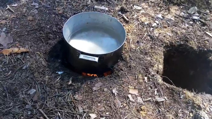 Как развести бездымный костер разведчика