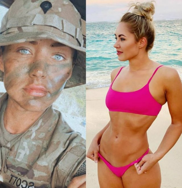 Девушки в форме и без неё (25 фото)