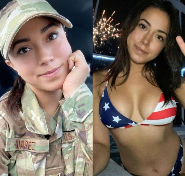 Девушки в форме и без неё (25 фото)