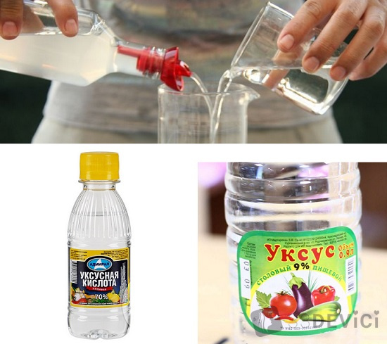 Как из 70 уксуса сделать 9